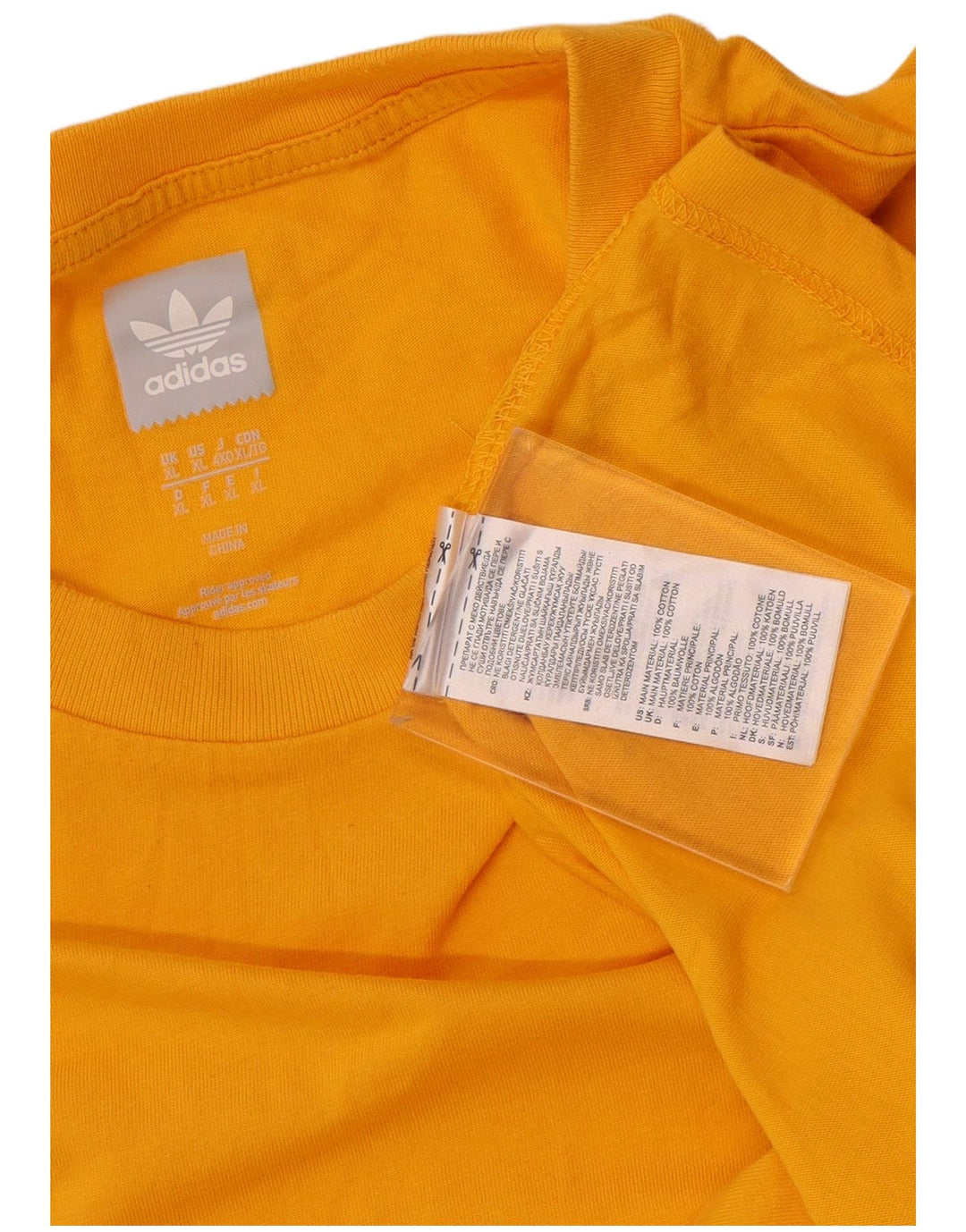 Camiseta masculina Adidas Top XL algodão amarelo