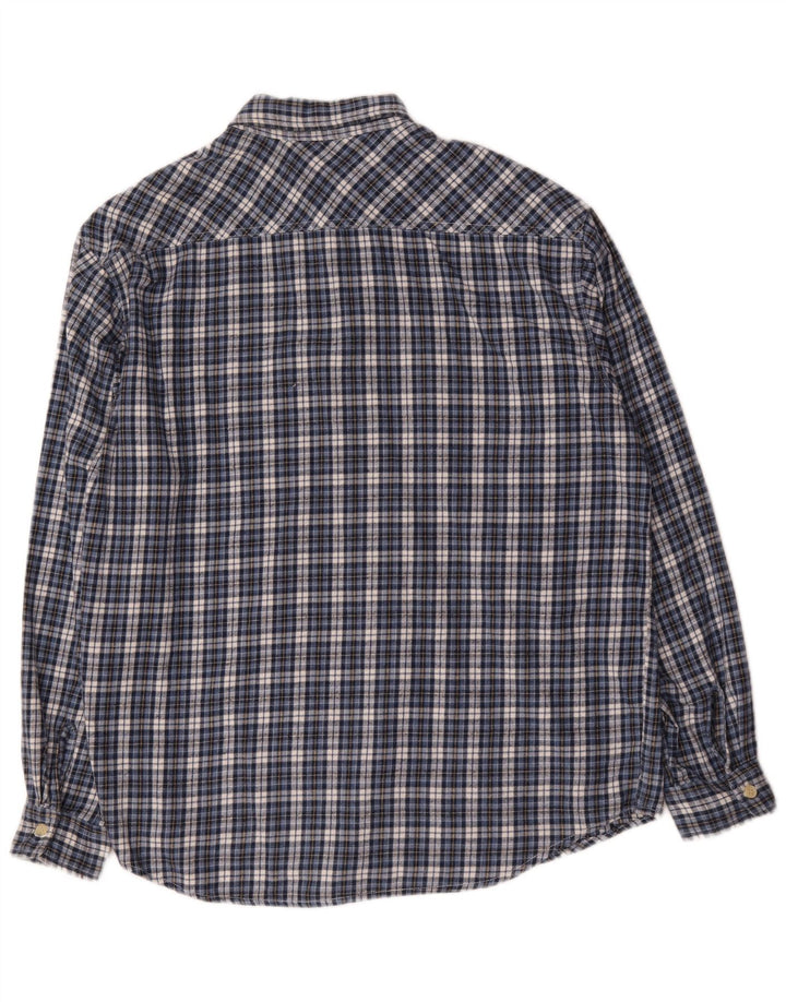 Camisa masculina de flanela Levi's grande xadrez azul