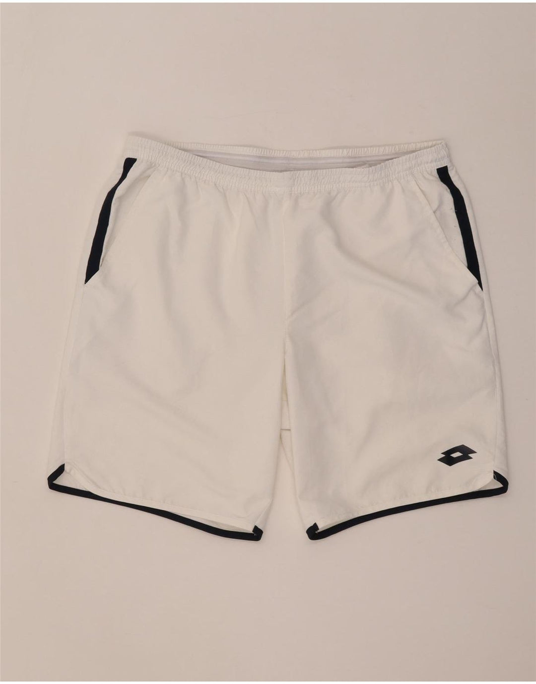 Shorts esportivos masculinos Lotto grande bloco colorido branco