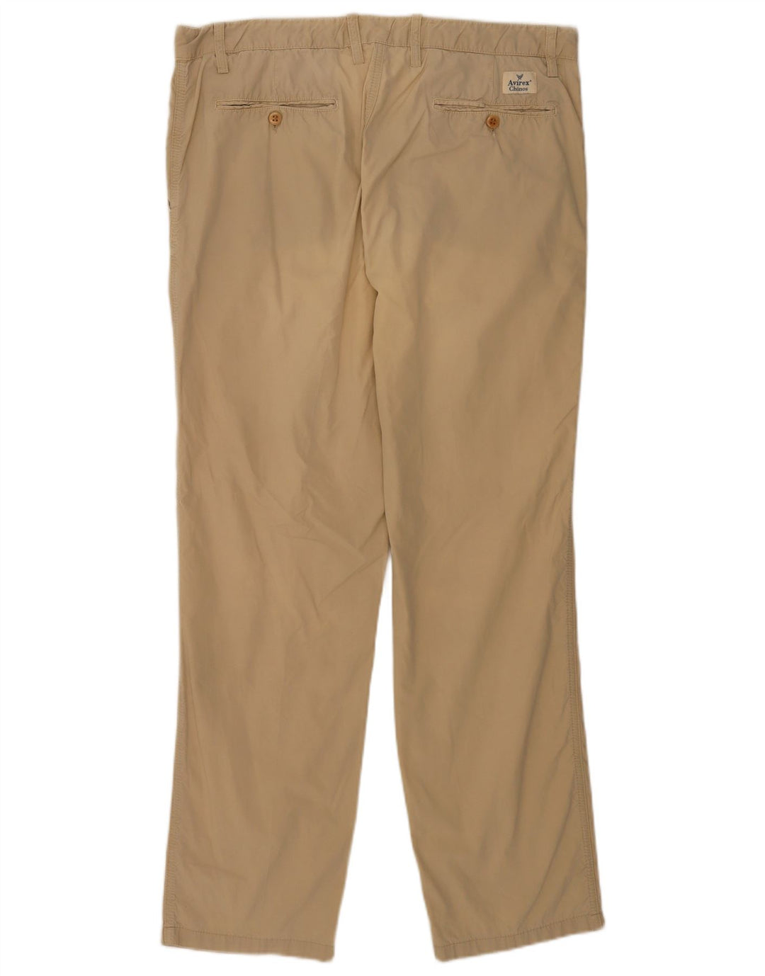 Calça Chino Masculina Regular Avirex W38 L32 Algodão Cáqui