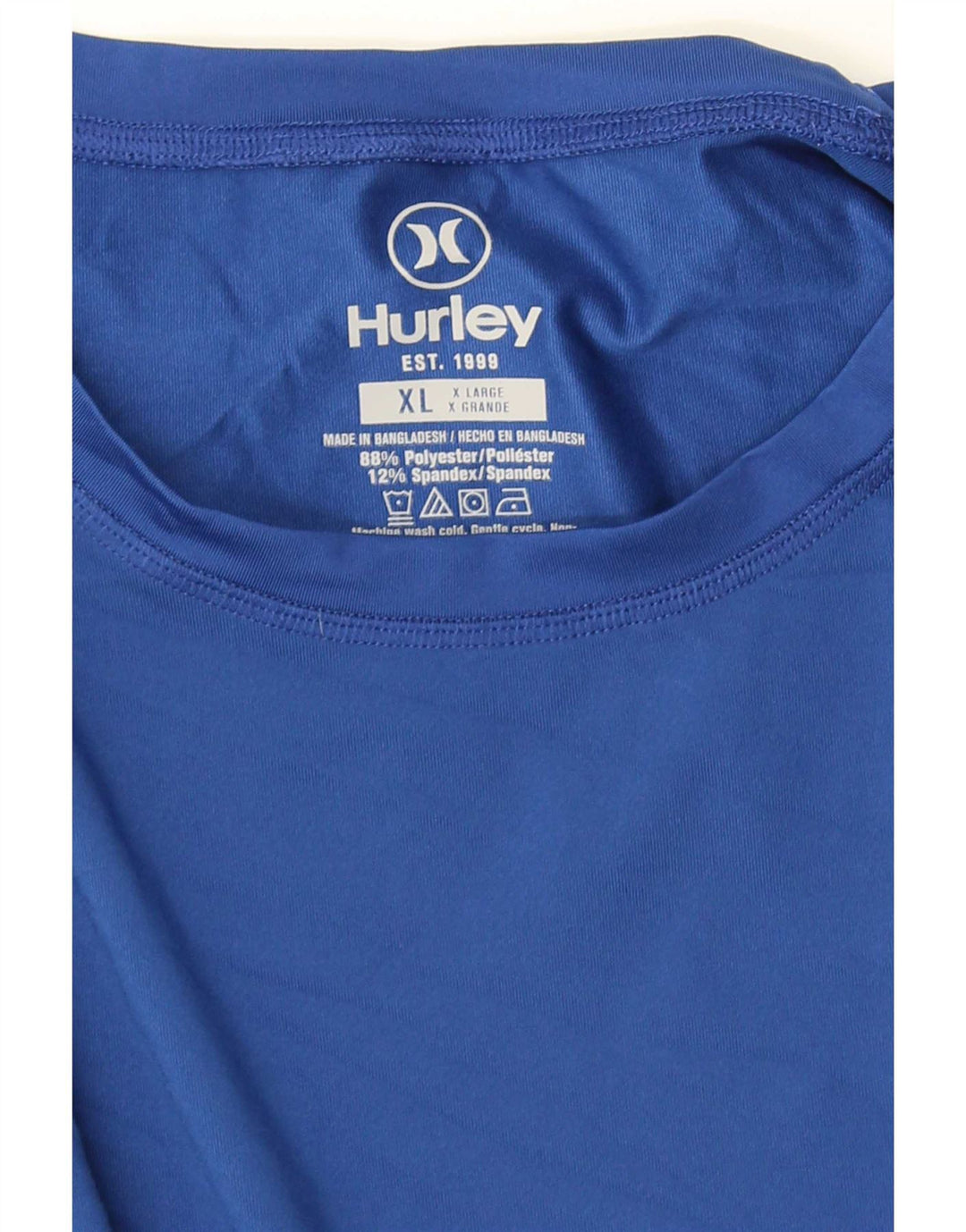 Hurley Mens Graphic Top Manga Longa XL Azul Poliéster