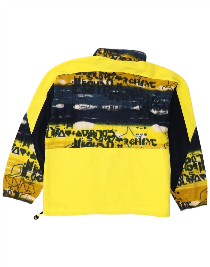 Suéter de lã masculino Colmar com zíper e gola 2XL poliéster colorblock amarelo