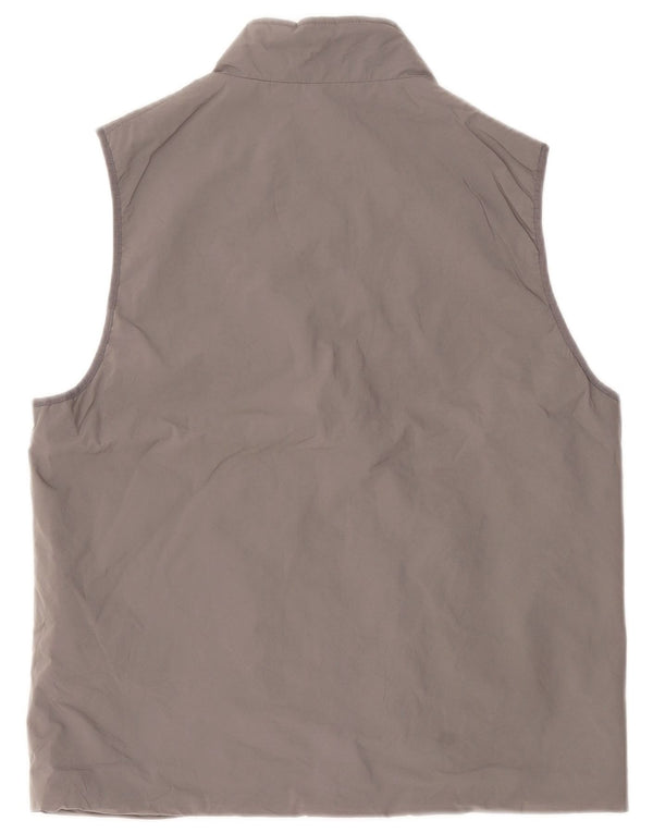 Zara Mens Gilet UK 40 Grande Poliéster Cinza