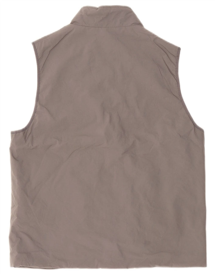 Zara Mens Gilet UK 40 Grande Poliéster Cinza