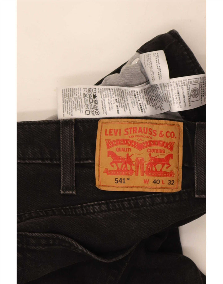 Levi's Masculino 541 Tapered Jeans W40 L32 Algodão Preto