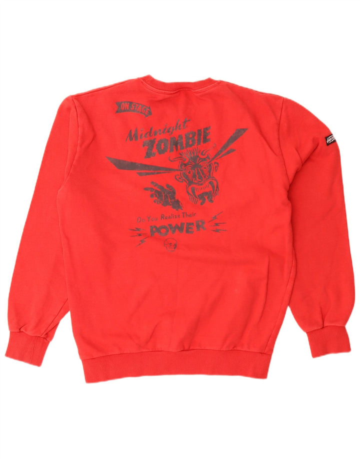 Superdry moletom gráfico masculino jumper médio vermelho