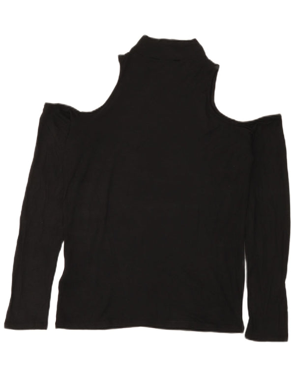 Blusa feminina Lipsy sem ombro UK 12 viscose preta média