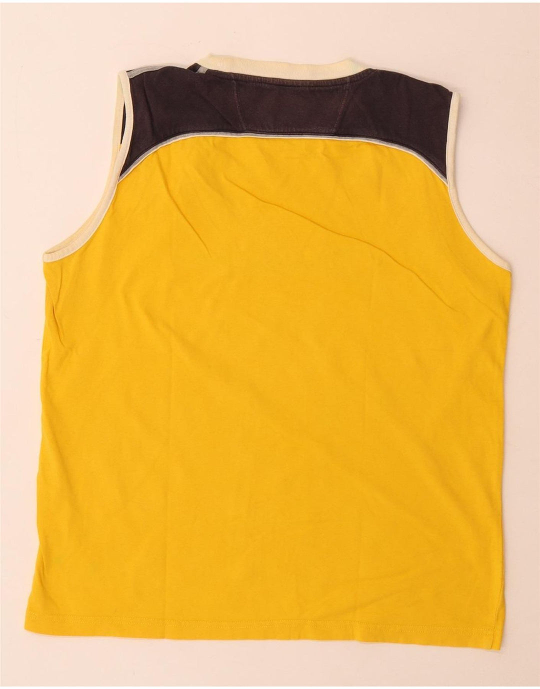 Colete gráfico masculino Champion grande algodão colorido amarelo