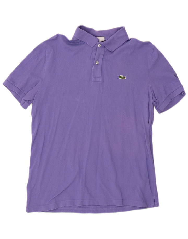 Camisa polo masculina LACOSTE Slim Fit tamanho 6 XL algodão roxo