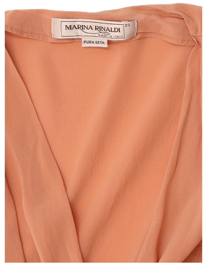 Blusa feminina Marina Rinaldi tamanho 23 seda laranja médio