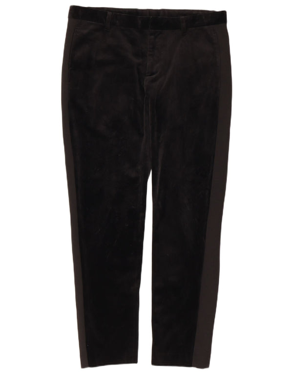 Zara Calça Chino Feminina Slim EU 40 Médio W31 L28 Preto Viscose