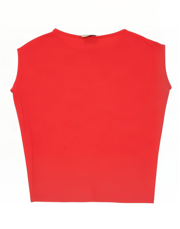 Trussardi Jeans Camiseta feminina oversized com estampa gráfica Reino Unido 14 médio rosa
