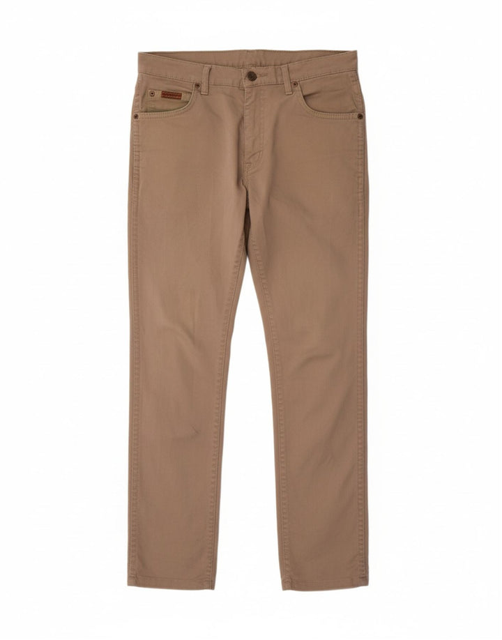 Calça casual justa masculina WRANGLER W32 L31 bege