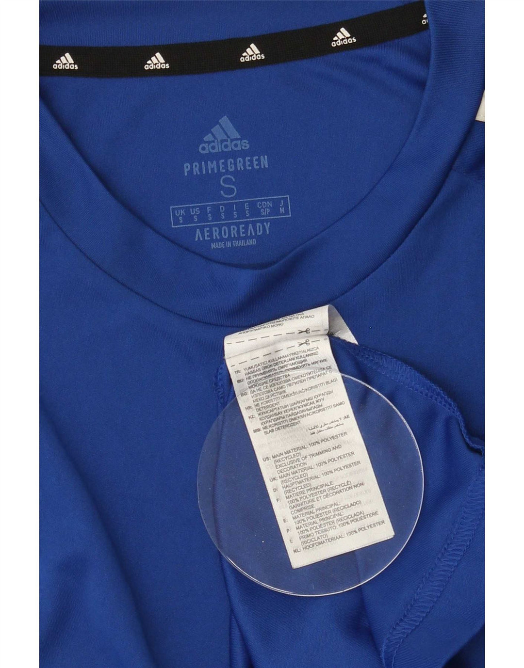Adidas Mens Aeroready Camiseta Top Pequeno Azul Poliéster
