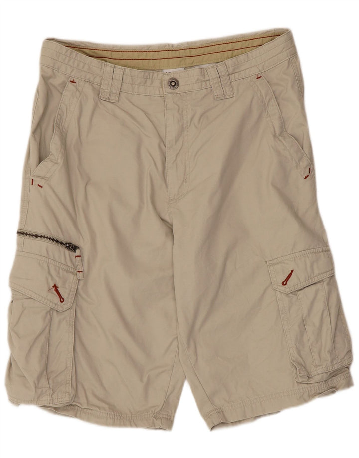 Columbia Mens Cargo Shorts W34 Grande Algodão Bege