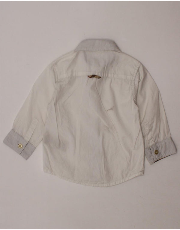 Camisa BURBERRY para meninos de 9 a 12 meses de algodão branco