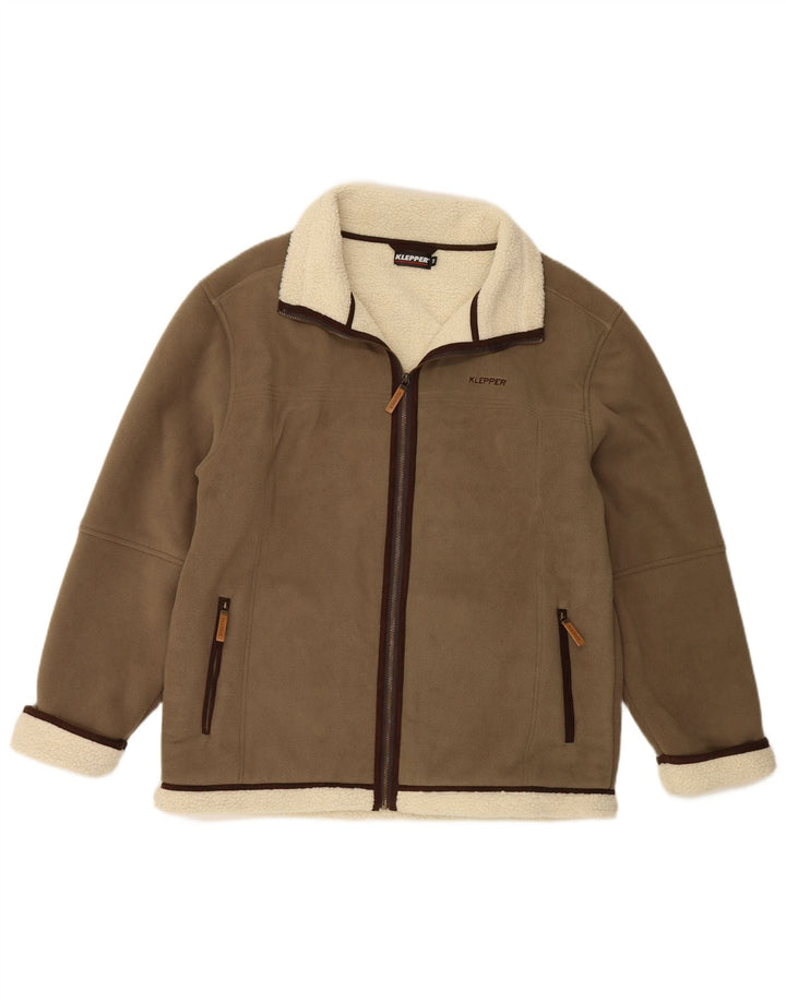 Jaqueta masculina de lã sherpa KLEPPER IT 56 3XL poliéster cáqui