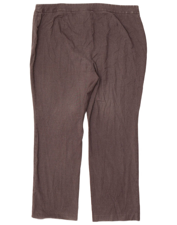 Calça feminina Marks & Spencer de terno reto UK 20 2XL W40 L29 cinza