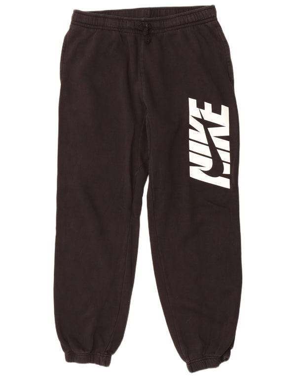 Nike masculino gráfico agasalho calças joggers grande algodão preto