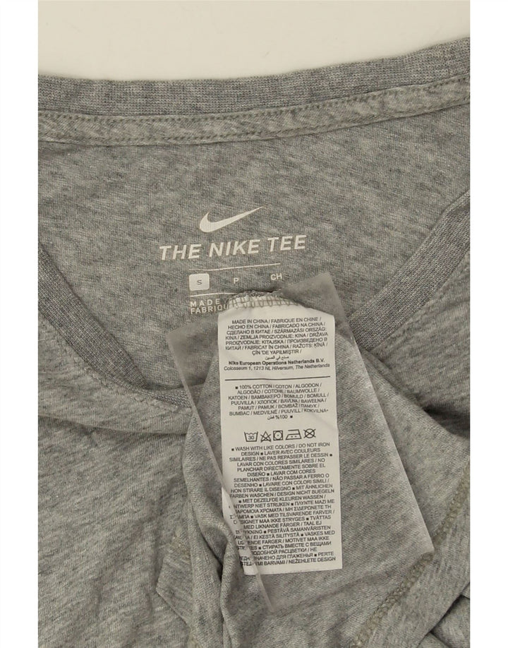 Camiseta masculina NIKE Top Pequeno Algodão Cinza