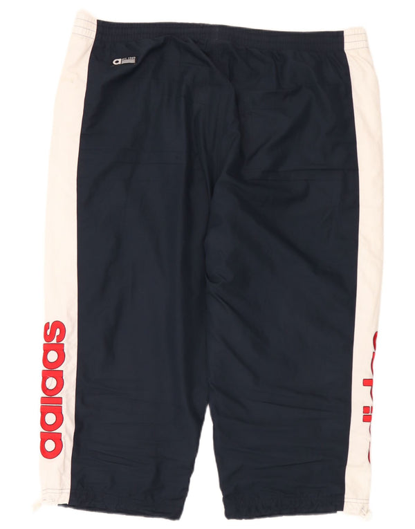 Calça de treino masculina Adidas Graphic Capri grande bloco colorido azul marinho