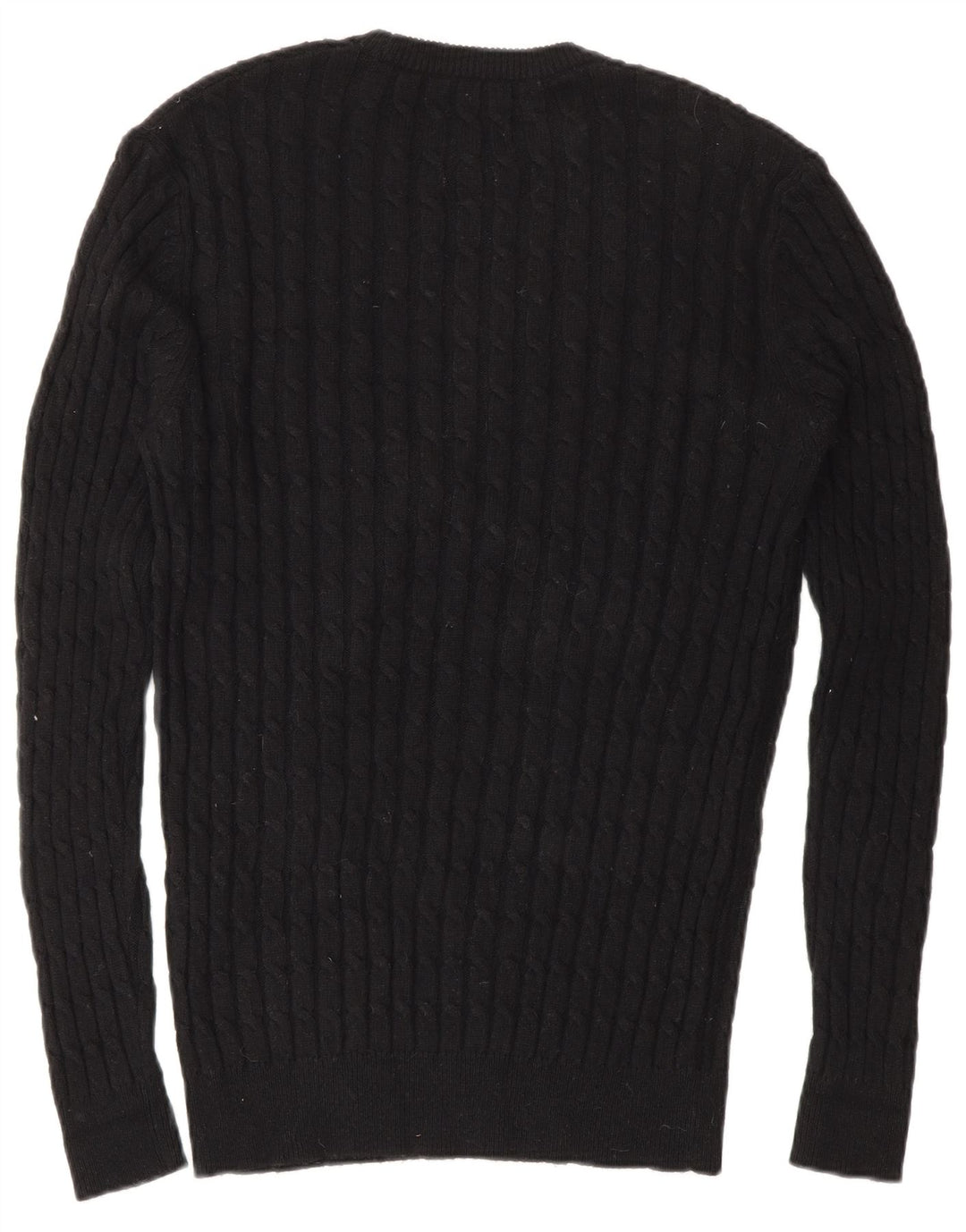 Jack Wills Suéter masculino com gola redonda pequeno preto
