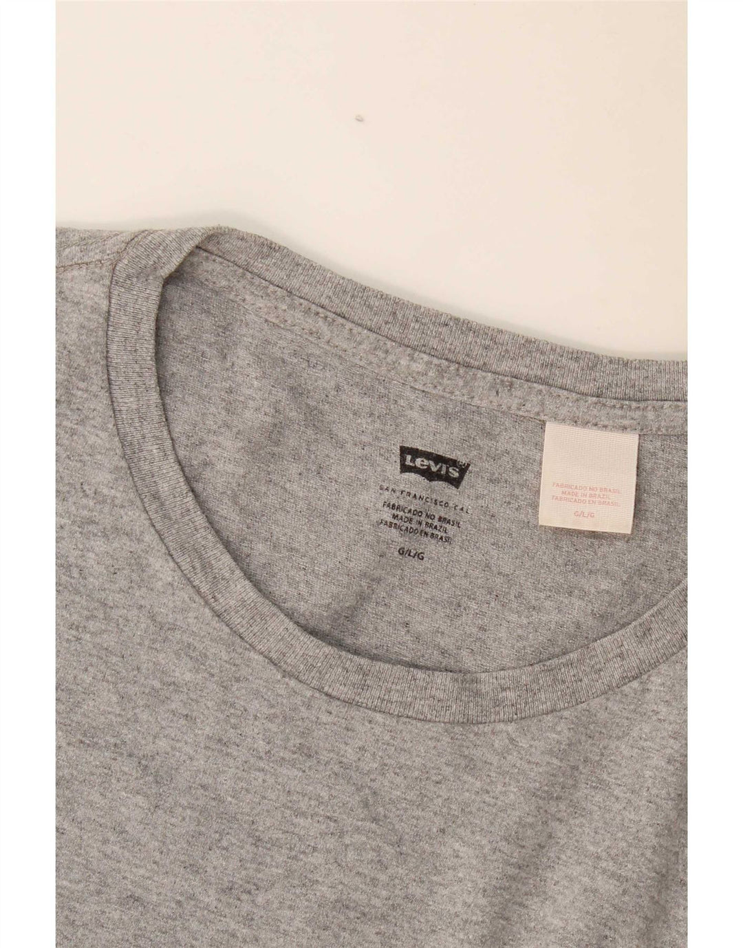 Camiseta masculina Levi's grande cinza manchada