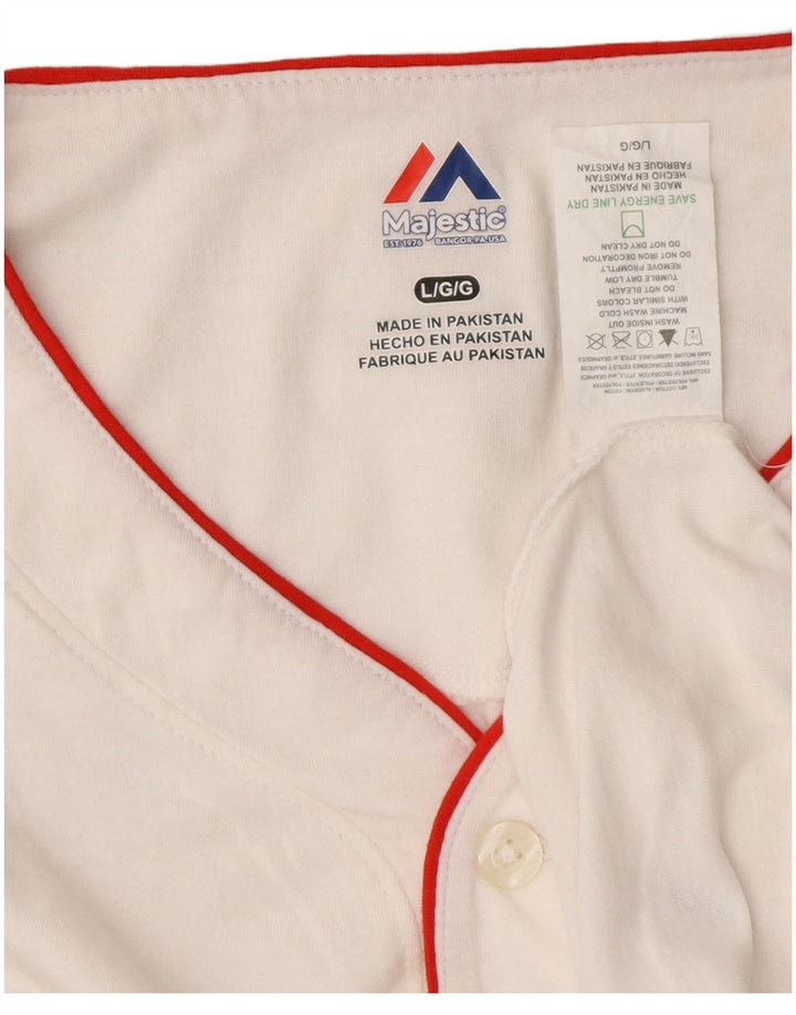 MAJESTIC Masculino St. Louis Cardinals Top gráfico manga 3/4 grande branco