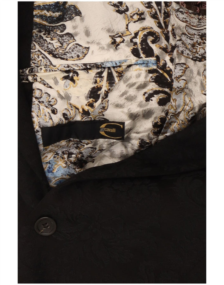 Jaqueta Blazer Masculina Just Cavalli com 2 Botões Reino Unido 38 Médio Preto