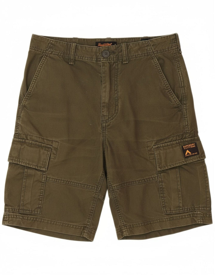 Shorts cargo masculino SUPERDRY W28 pequeno verde