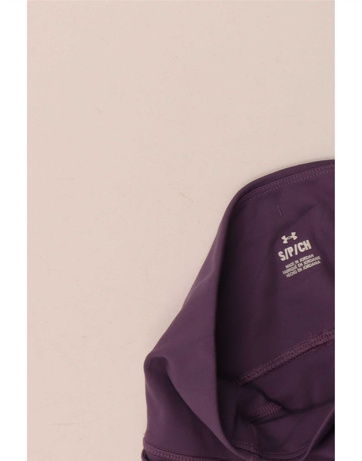 Under Armour Womens Leggings UK 8 Pequeno Roxo