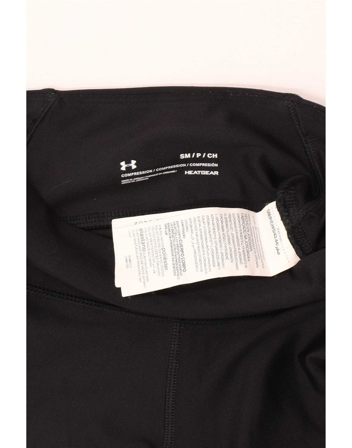 Leggings de compressão femininas Under Armour UK 10 esportes pequenos de poliéster preto