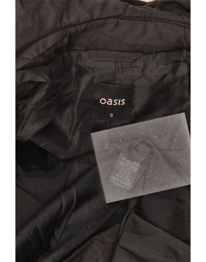 Casaco acolchoado grande feminino OASIS UK 10 pequeno poliéster preto