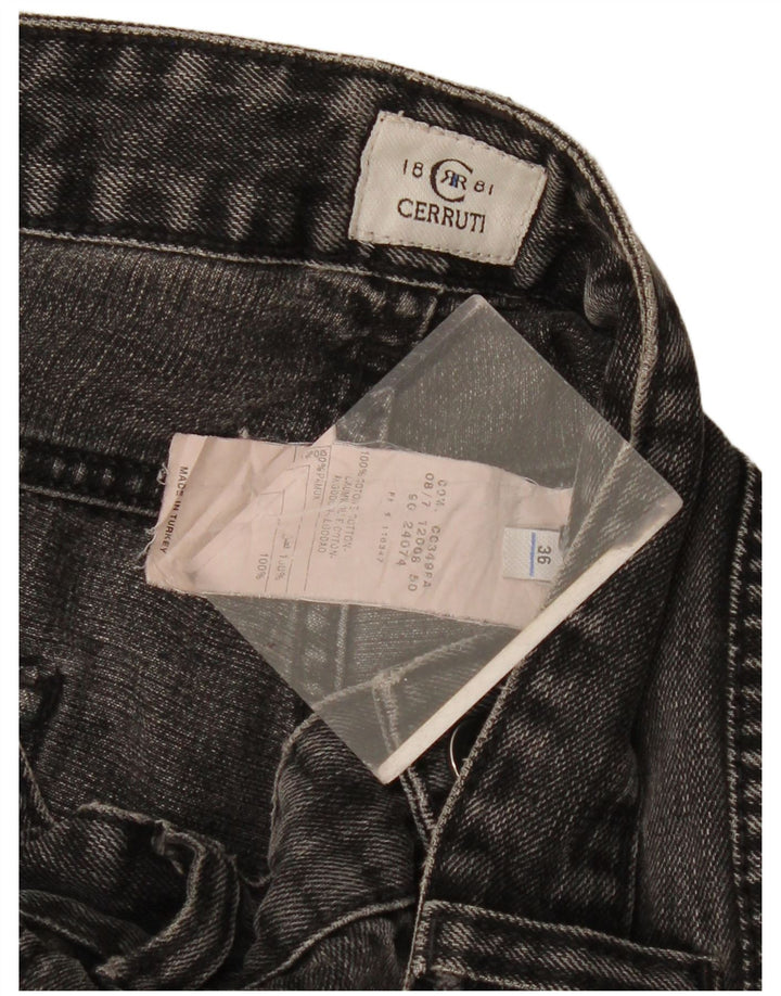 Calça jeans reta masculina CERRUTI 1881 W36 L30 algodão preto