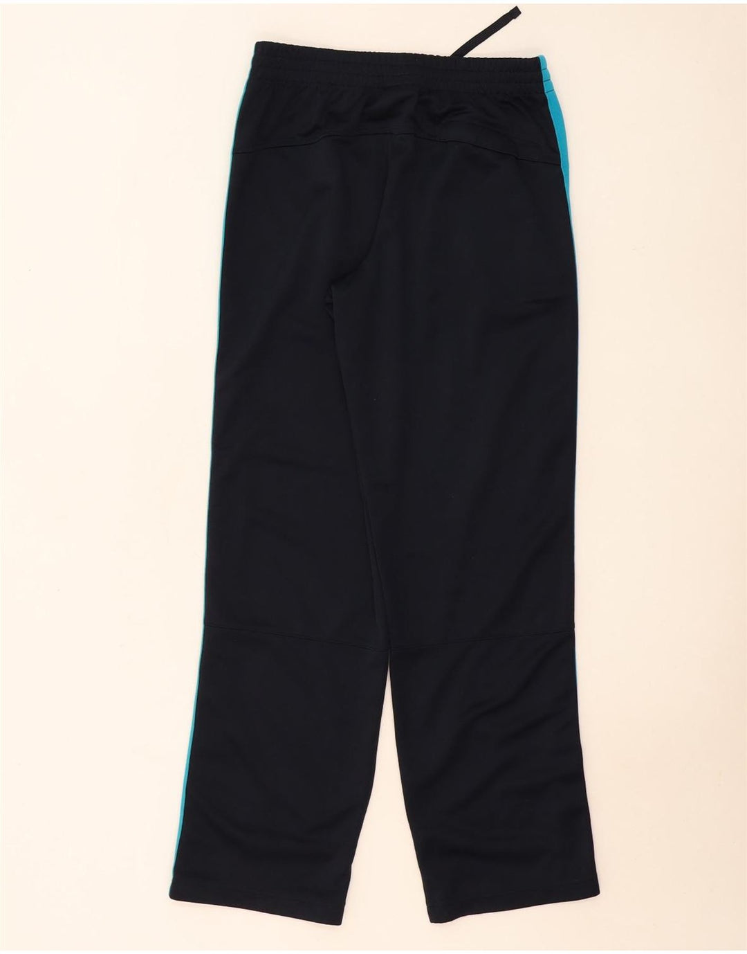 Calça de treino feminina Nike UK 10 pequena preta colorblock poliéster