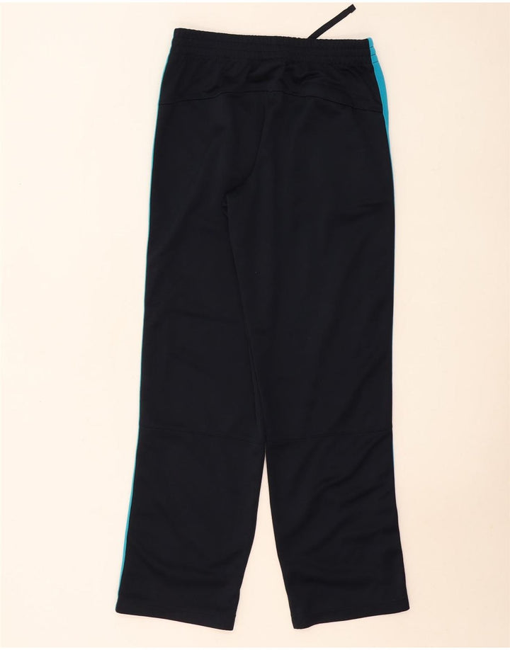 Calça de treino feminina Nike UK 10 pequena preta colorblock poliéster