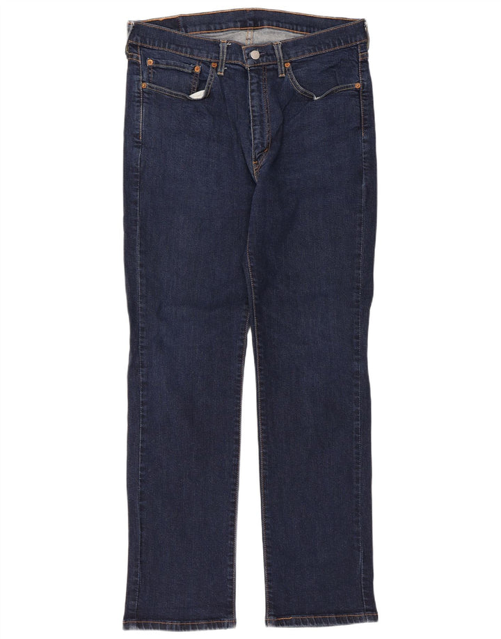 Levi's Masculino 514 Straight Jeans W36 L32 Azul Marinho Algodão
