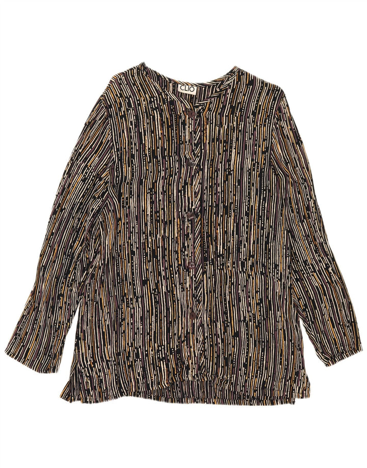 Blusa feminina Clio UK 14 grande listrada multicolorida