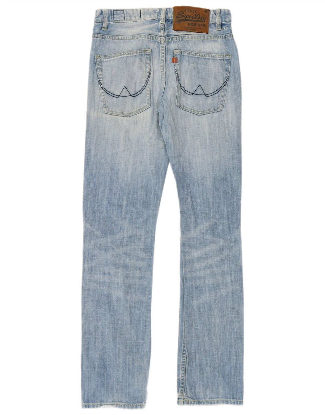 Jeans retos masculinos SUPERDRY W28 L32 algodão azul