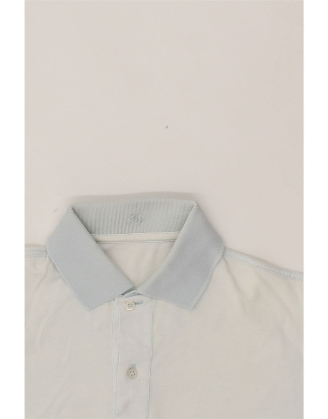 FAY Mens Polo Shirt Medium Blue Cotton Vintage Fay and Second-Hand Fay from Messina Hembry 