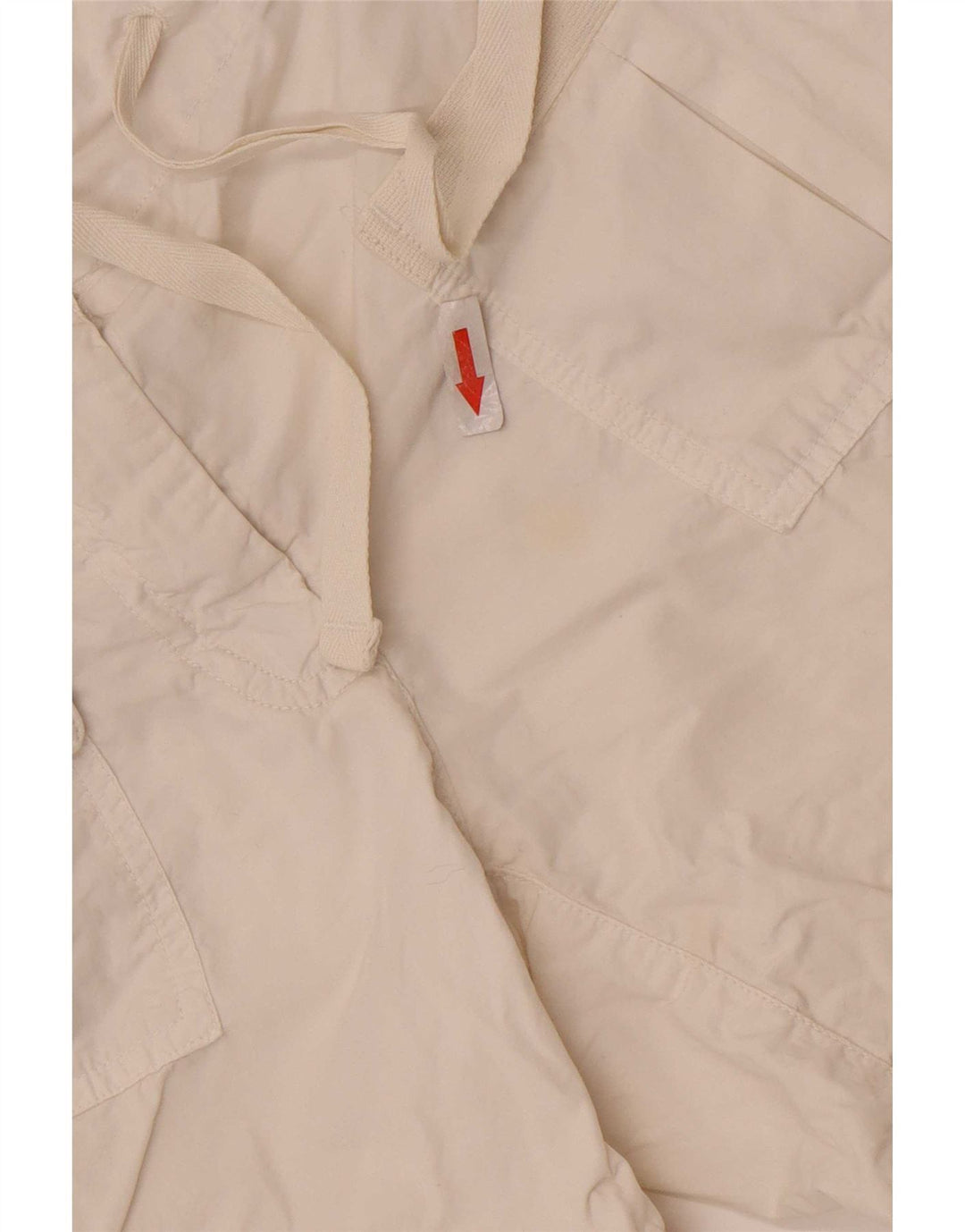 Shorts cargo feminino Think Pink W30 algodão branco médio