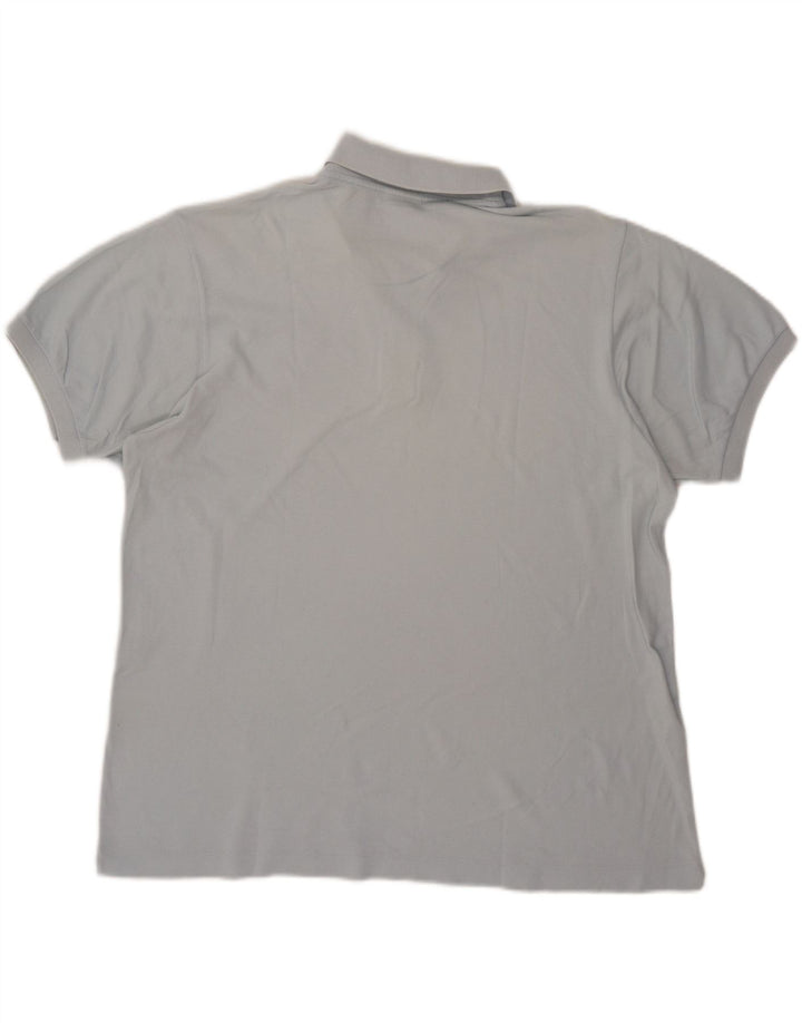 Camisa polo masculina Lacoste tamanho 7 2XL algodão azul
