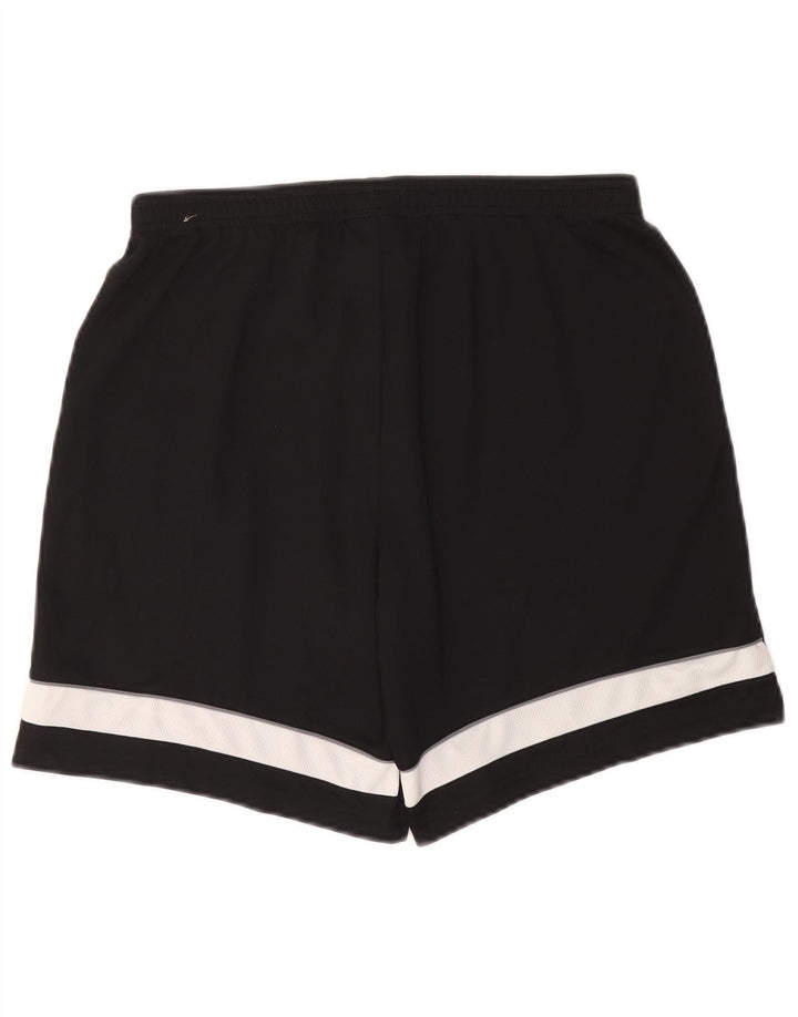 Shorts esportivos masculinos Nike Dri Fit médio preto colorblock poliéster