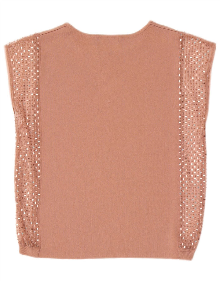 Blusa feminina Zara UK 14 médio bege