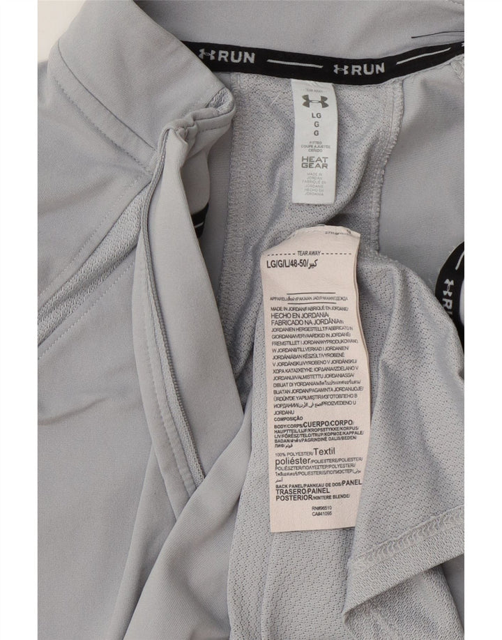 Under Armour Womens Heat Gear Pulôver Treino Top Reino Unido 16 Grande Cinza