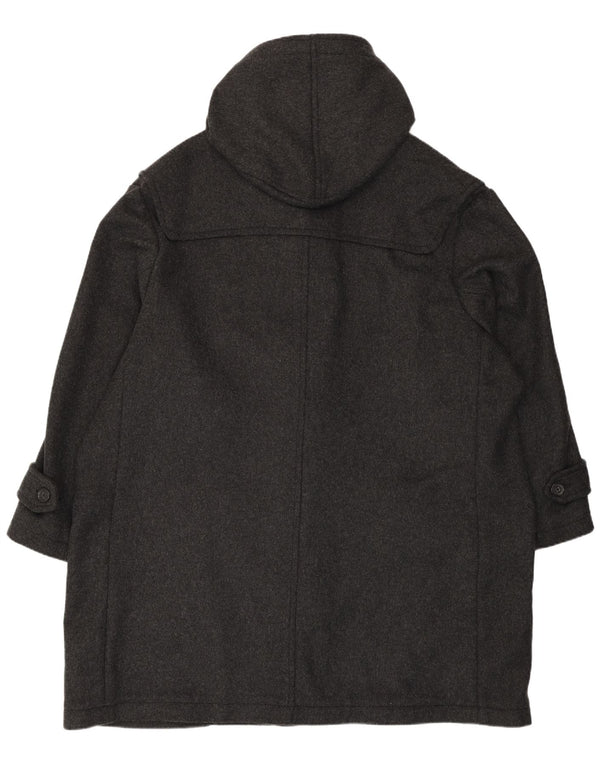 Casaco masculino vintage solto com capuz e lã cinza UK 50 4XL