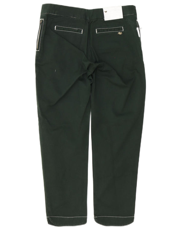Calça feminina reta casual Armani W29 L27 algodão verde
