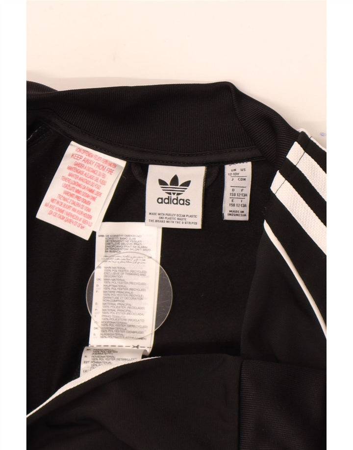Casaco de treino Adidas Boys 12-13 anos preto poliéster