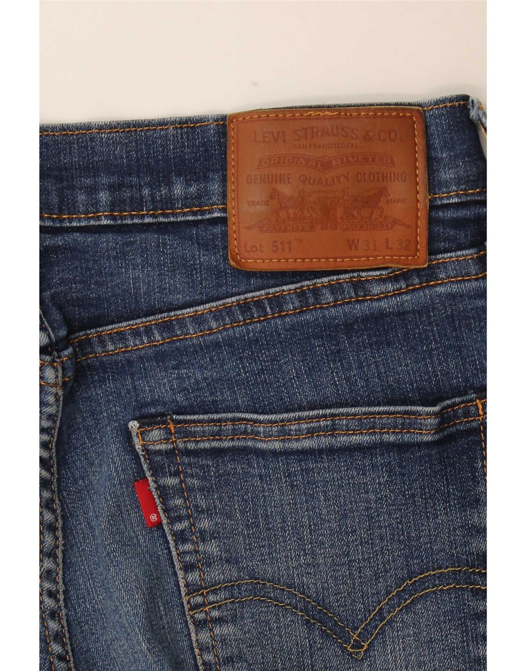 Calça Jeans Levis 511 Slim Masculina W31 L32 Azul Algodão