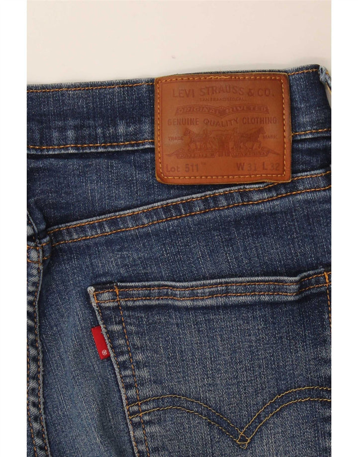 Calça Jeans Levis 511 Slim Masculina W31 L32 Azul Algodão